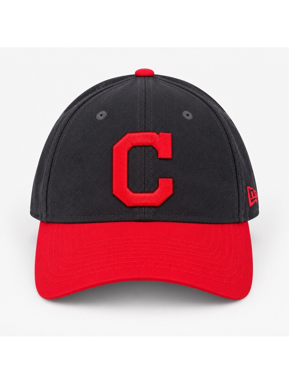 New Era Cleveland Indians 9FORTY Adjustable Hat Black Red MLB Cap Chief Wahoo